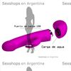 Vibrador con estimulador de clitoris USB y lanzador de liquidos